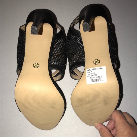 Ann Taylor Emma Mesh Cutout Black Sandals Size 7 - Picture 4 of 6